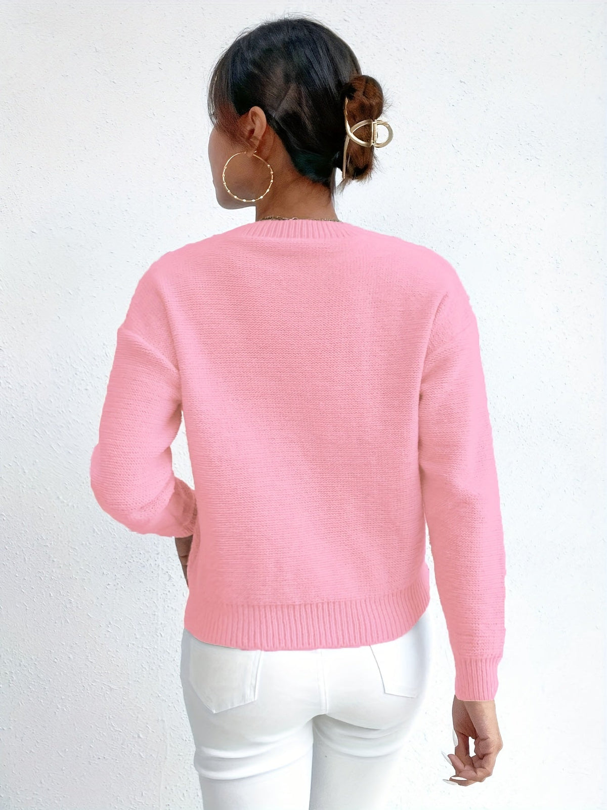 Chompa de trenzas y cuello redondo · imagen 2