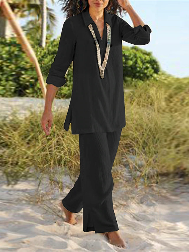 Conjunto de blusa y pantalón amplio · 2 piezas · imagen 3