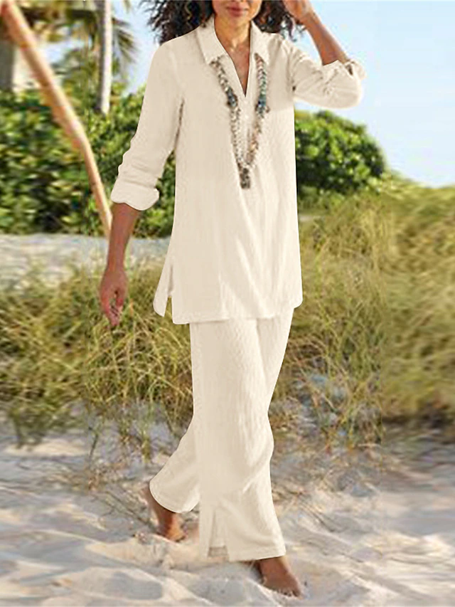 Conjunto de blusa y pantalón amplio · 2 piezas · imagen 4